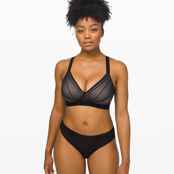 Lululemon Awake to Lace Bra Black / Barely Beige - Size 32D - Picture 9 of 11